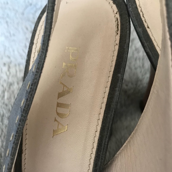 Prada Peep Toe Sling Back Heels 38 - Picture 3 of 6